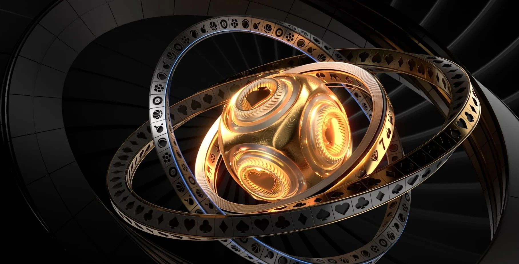 Spinsy golden casino sphere artwork